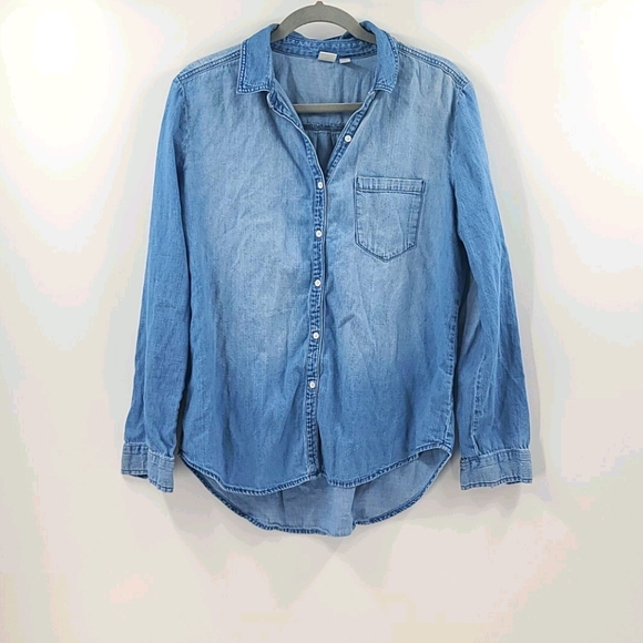 bp Tops - BP jean chambray button down casual top. Size L
